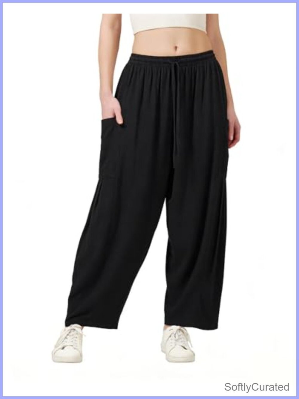 Wide Leg Linen Palazzo Pants Baggy Drawstring Summer Beach Vacation